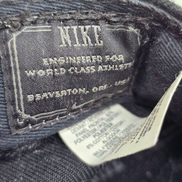 Vintage Y2K Nike Just Do it Snap Large Patch SnapBack Hat Grey Black - Picture 8 of 10